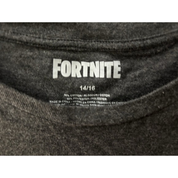 Fortnite Size 14/16 Boys Gray Shirt (A522) - Picture 3 of 3